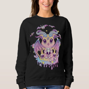 Pastel Goth Krampus Cat Cute Creepy Devil Cat And Sweatshirt