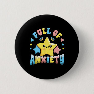 Pastel Goth Mental Health Full Anxiety Kawaii Cute 6 Cm Round Badge