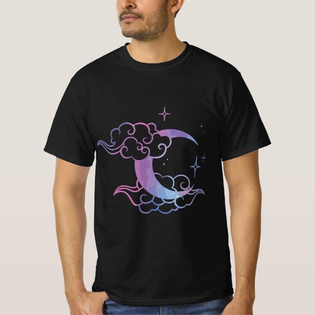 Pastel Goth Moon Cute Moon Art  T-Shirt (Front)