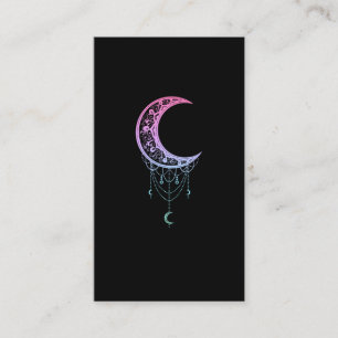 Pastel Goth Moon Kawaii Aesthetic Crescent Business Card