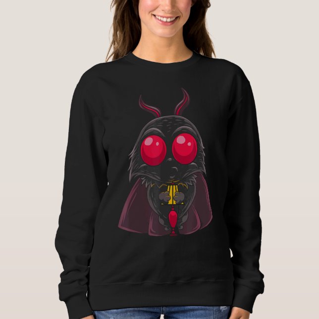 Pastel Goth Mothman Lamp Folklore Cryptid Creepy B Sweatshirt (Front)