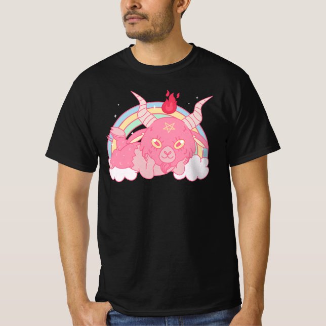 Pastel Goth Nu Goth Baby Baphomet Kawaii T-Shirt (Front)