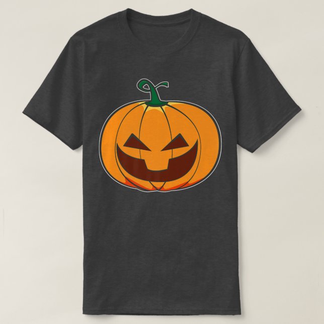 Pastel Goth Nu Halloween Cute Pumpkin Jackolantern T-Shirt (Design Front)