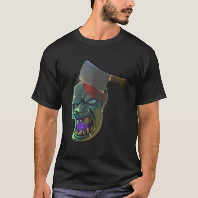 Pastel Goth Ork Face Fictional Monster Ogre Giant  T-Shirt (Front)