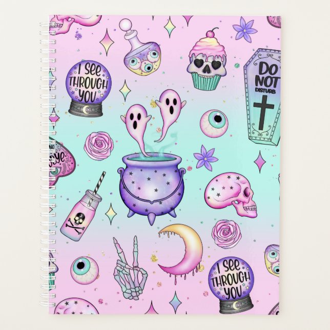 pastel goth pattern planner (Front)