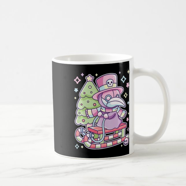 Pastel Goth Plague Doctor Christmas Halloween Meet Coffee Mug (Right)