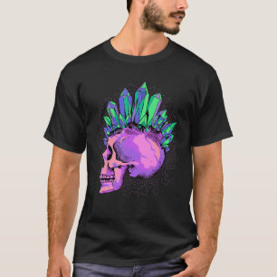 Pastel Goth Punk Skull Crystal Mohawk Rock Gothic  T-Shirt