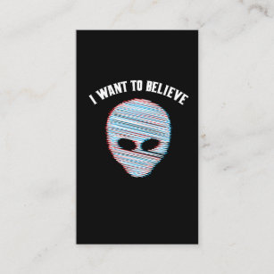 Pastel Goth Shirt Kawaii Alien Want to Believe Business Card
