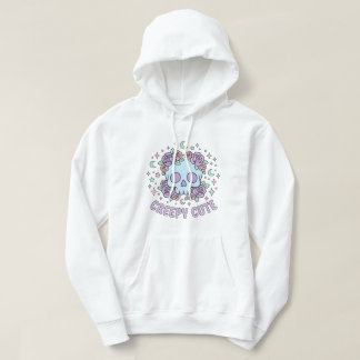 Pastel Goth Skull Floral Creepy Cute Aesthetic Art Hoodie