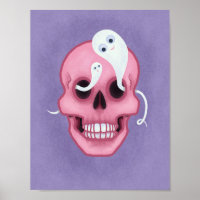 Pastel goth skull spooky cute
