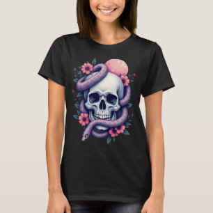 Pastel Goth Snake with Skull T-Shirt   Pastel Goth