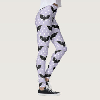 Pastel Goth Spooky Cute Bats Kawaii Leggings