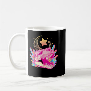Pastel Goth T-Rex Skull Crystal Crescent Moon Aest Coffee Mug