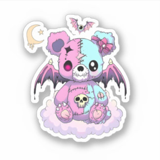 Pastel Goth Teddy Bear