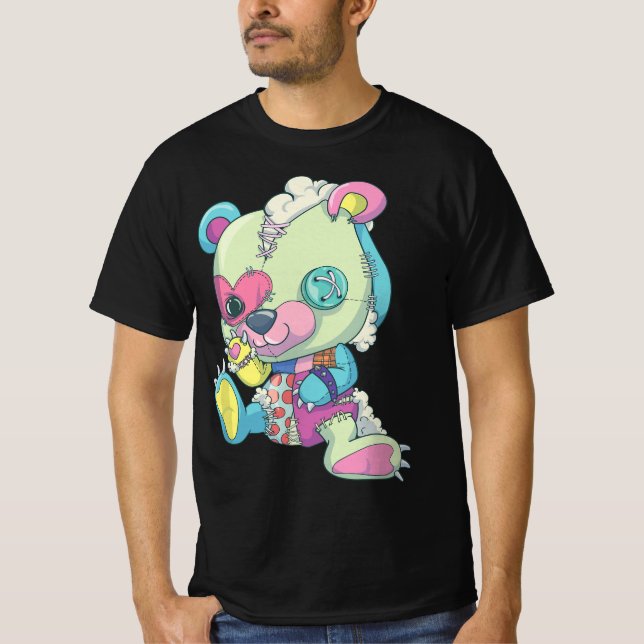 Pastel Goth Teddy Bear  T-Shirt (Front)
