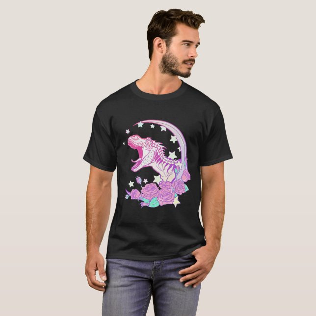Pastel Goth Trex TShirt - Vaporwave Aesthetic (Front Full)