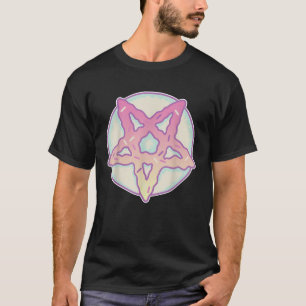 Pastel Goth Vaporwave Pentagram Satan Doughnut Gif T-Shirt