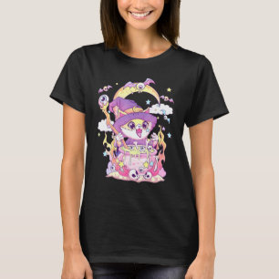 Pastel Goth Wiccan Cat Cute Creepy Witchy Cat And T-Shirt