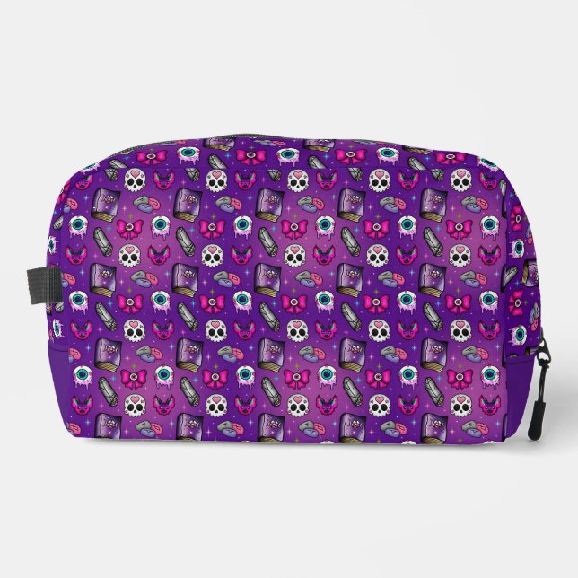 Pastel Goth - Witchy - Purple Halloween Dopp Kit (Front)