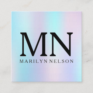 Pastel Gradient Background Square Business Card