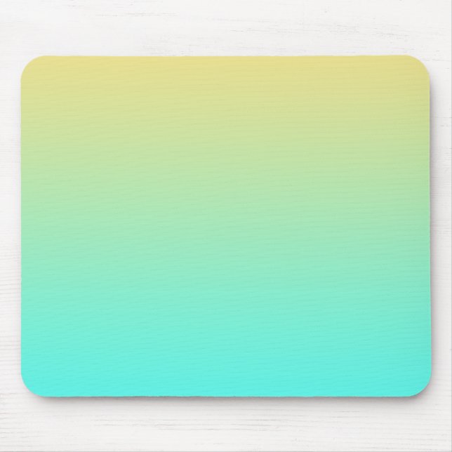 Pastel Gradient Background Turquoise Yellow Mouse Pad (Front)