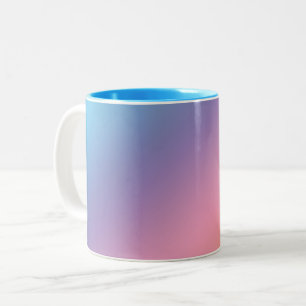 Pastel Gradient Blue Two-Tone Coffee Mug