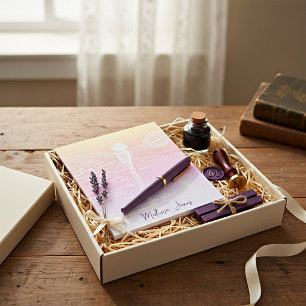 Pastel gradient dragonfly personalised notepad