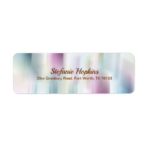 Pastel Gradient Script Custom Name Return Address Return Address Label