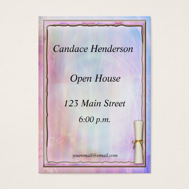 Pastel Graduation Hand-out (Front)