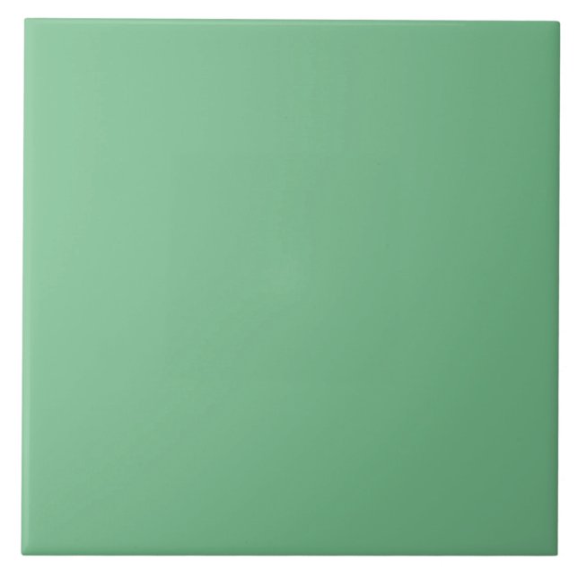 Pastel Grass Green Ceramic Tile. Tile (Front)