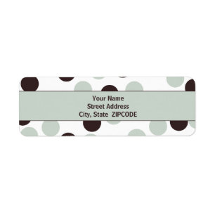 Pastel Green and Brown Polka Dot ADDRESS Labels