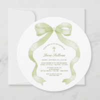 Pastel Green Bow Baptism