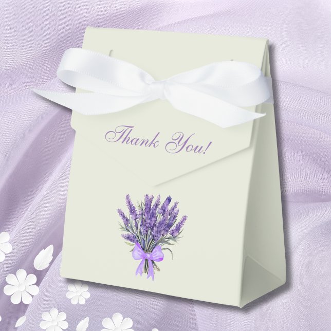 Pastel Green Bow Floral Lavender Bridal Shower  Favour Box (Creator Uploaded)