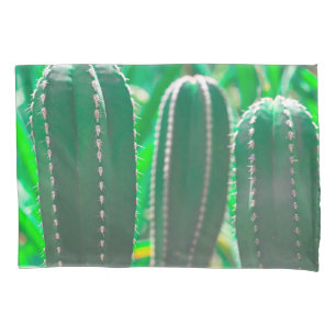 Pastel Green cactus plant leaves Pillowcase