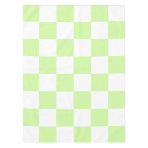 Pastel Green Chequered Gingham Pattern Tablecloth