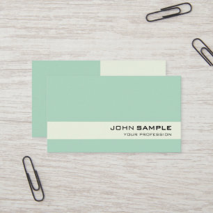 Pastel Green Elegant Modern Professional Simple Business Card
