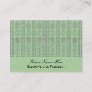 Pastel Green Elegant Pattern Business Card