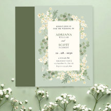 Pastel green floral wedding
