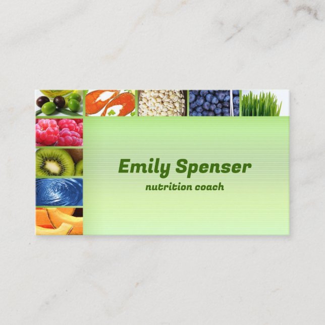 Pastel Green Healthy Life/Nutritionist Card (Front)