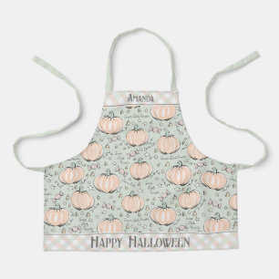 Pastel Green Little Pumpkin Kids Apron