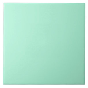 Pastel Green Mint Solid Colour Minimalist Ceramic Tile