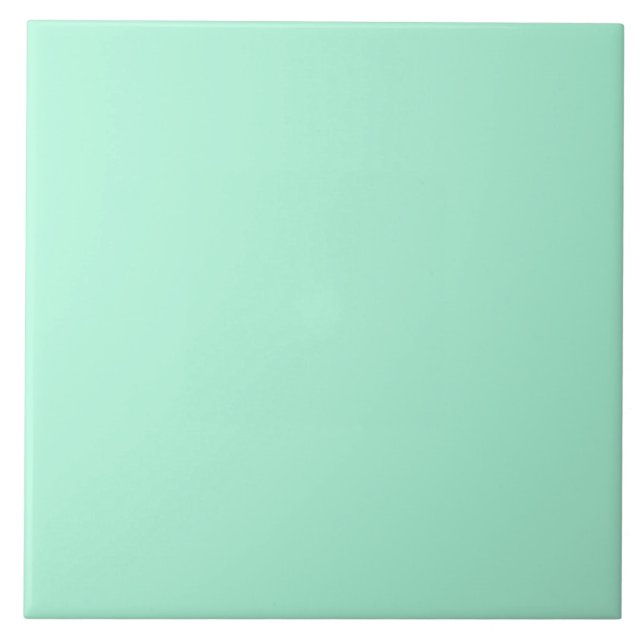 Pastel Green Mint Solid Colour Minimalist Ceramic Tile (Front)