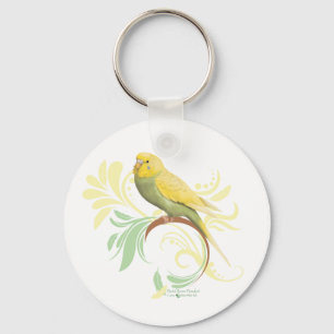 Pastel Green Parakeet Key Ring