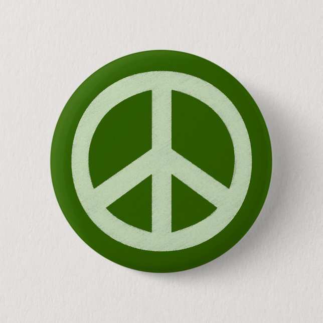 Pastel Green Peace Sign 6 Cm Round Badge (Front)