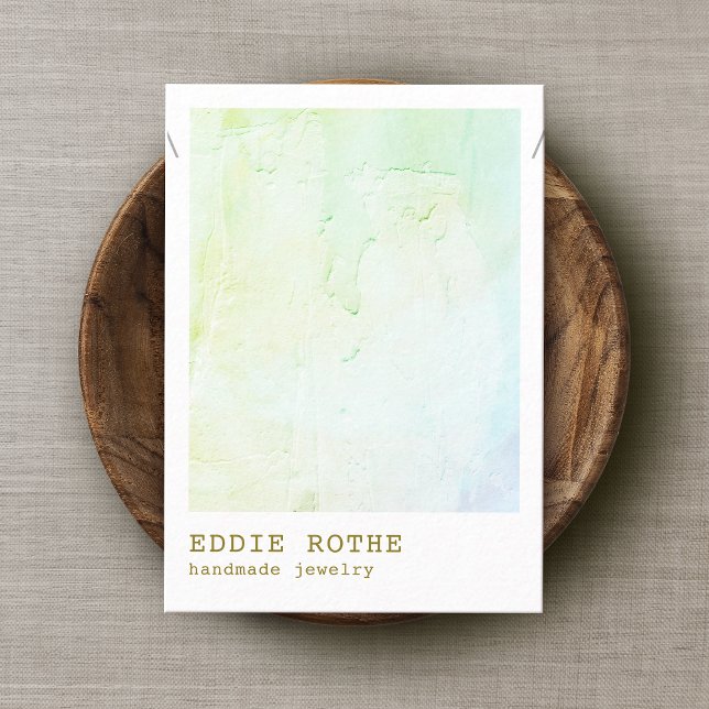  Pastel Green Plaster Abstract Necklace Display Business Card (Creator Uploaded)