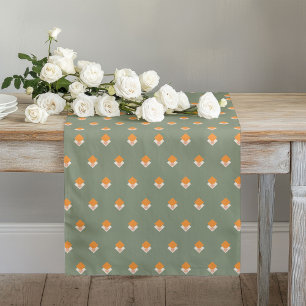 Pastel Green Runner Groovy 70s Floral Table Look
