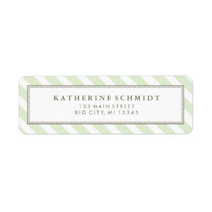 Pastel Green Stripes - Return Address Labels