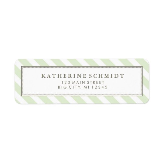 Pastel Green Stripes - Return Address Labels