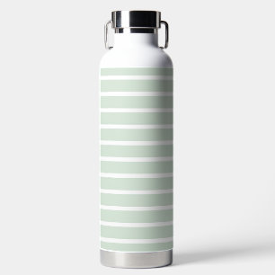 Pastel Green Stripes  Water Bottle