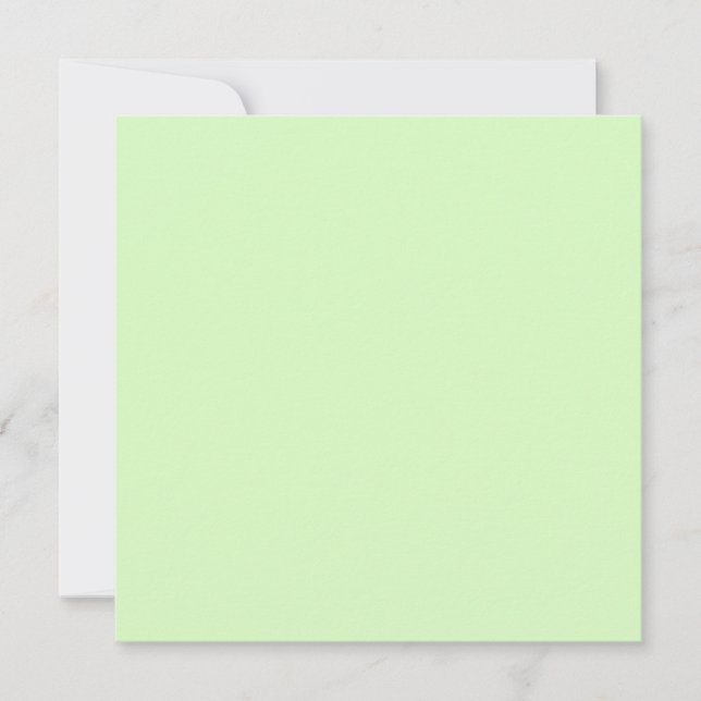 Pastel Green Tea Leaf Solid Colour Card (Front)